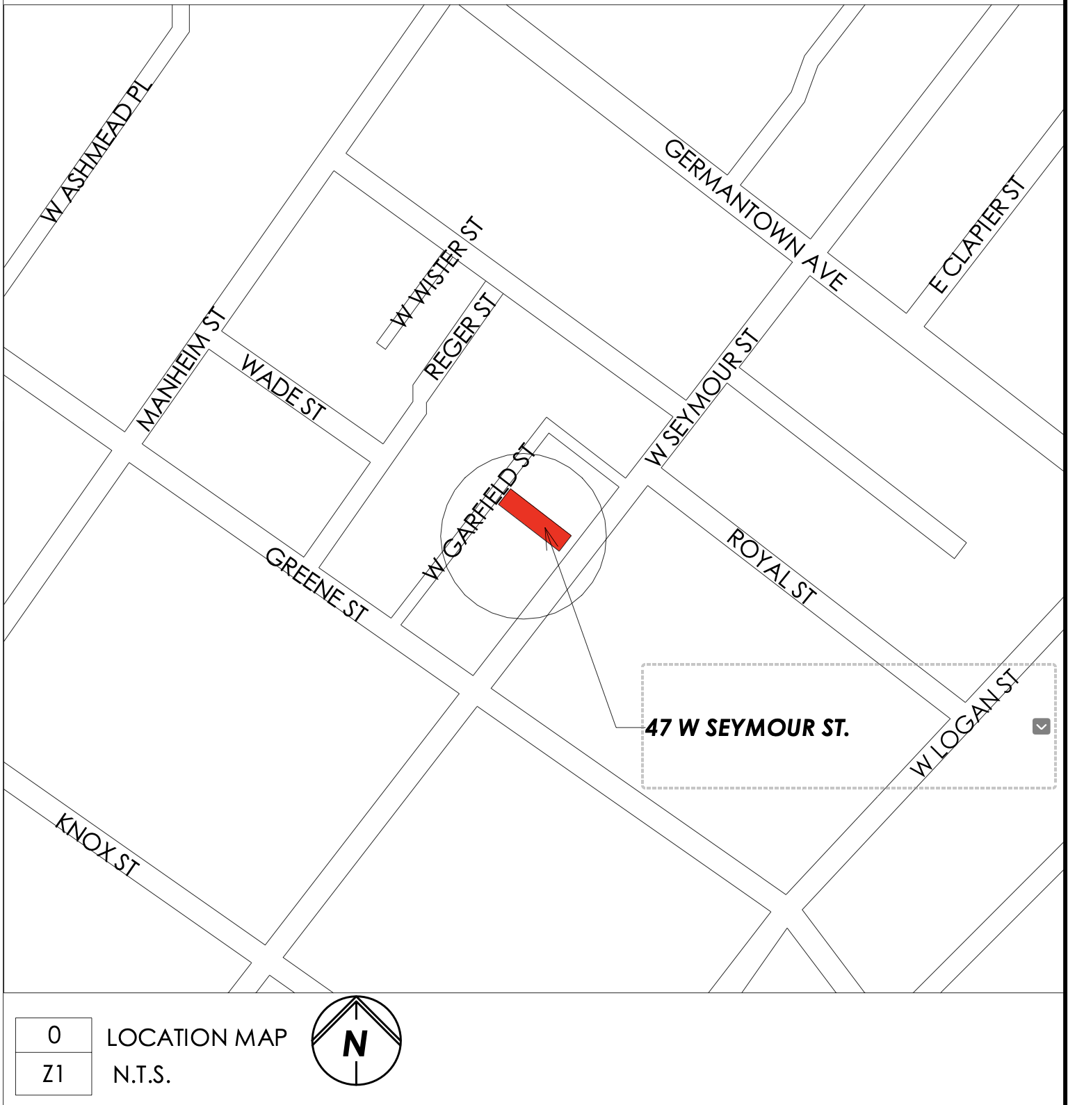 47 West Seymour Street Site Map
