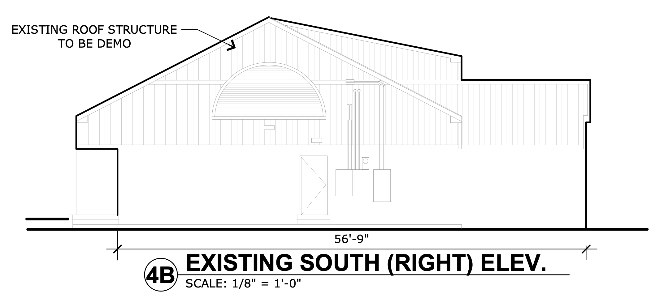 6001 Harbison Avenue Existing South Elevation