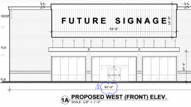 6001 Harbison Avenue Proposed West Elevation