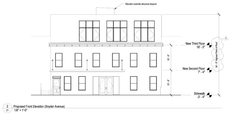 624 Snyder Avenue Proposed Elevation