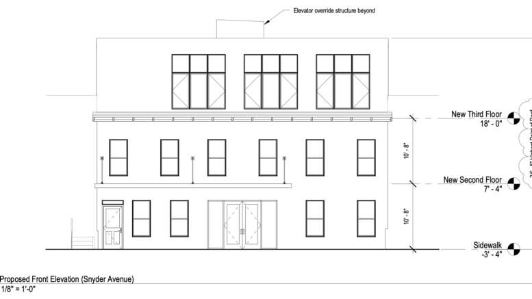 624 Snyder Avenue Proposed Elevation