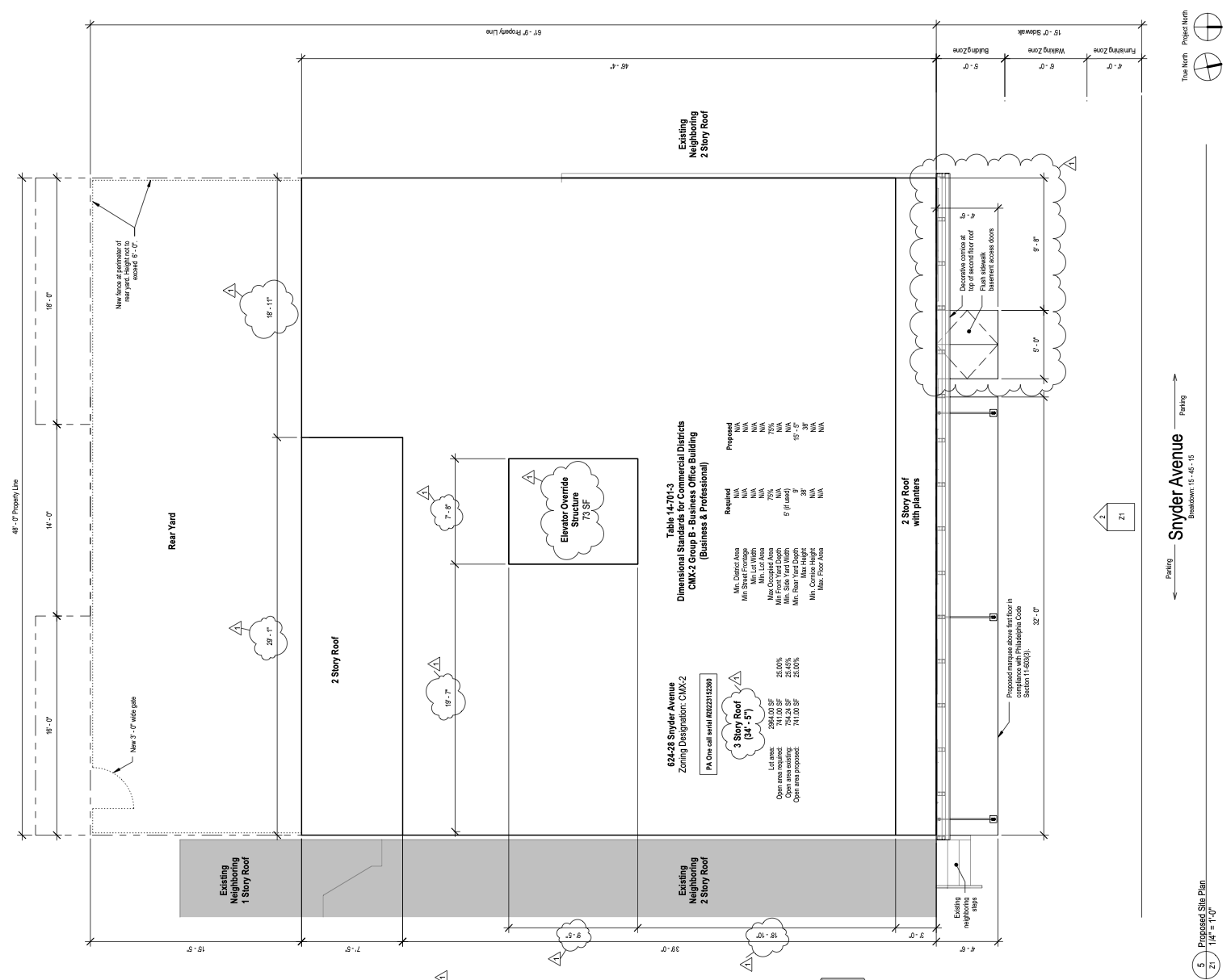 624 Snyder Avenue Proposed Plan
