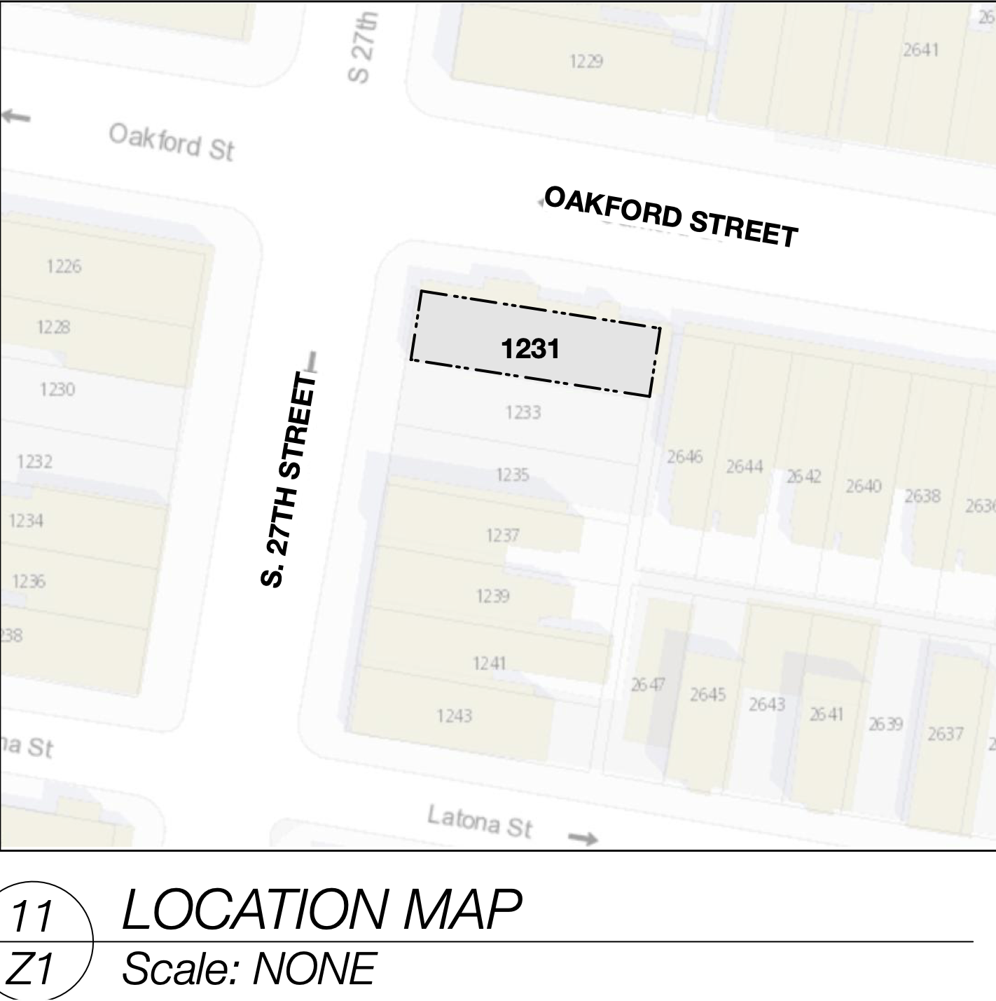 1231 South 27th Street Location