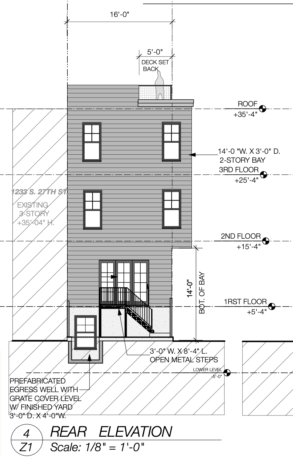 1231 South 27th Street Rear Elevation