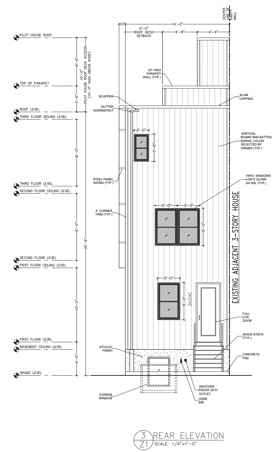 1239 South 24th Street Rear Elevation