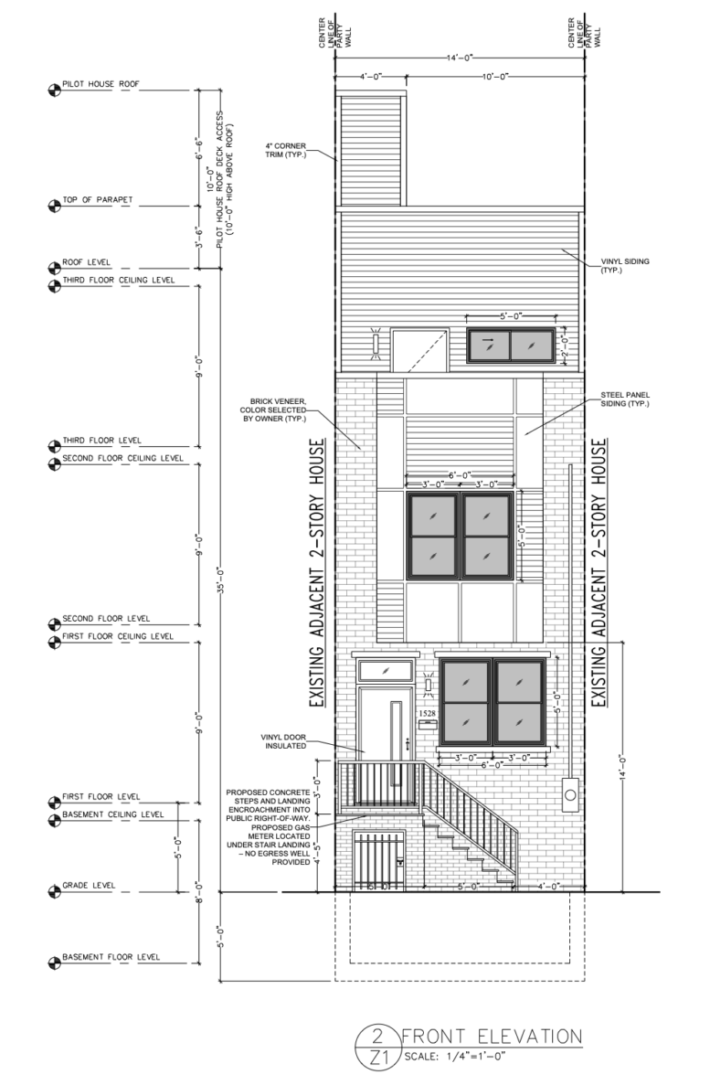 1528 South LeCount Street Front Elevation