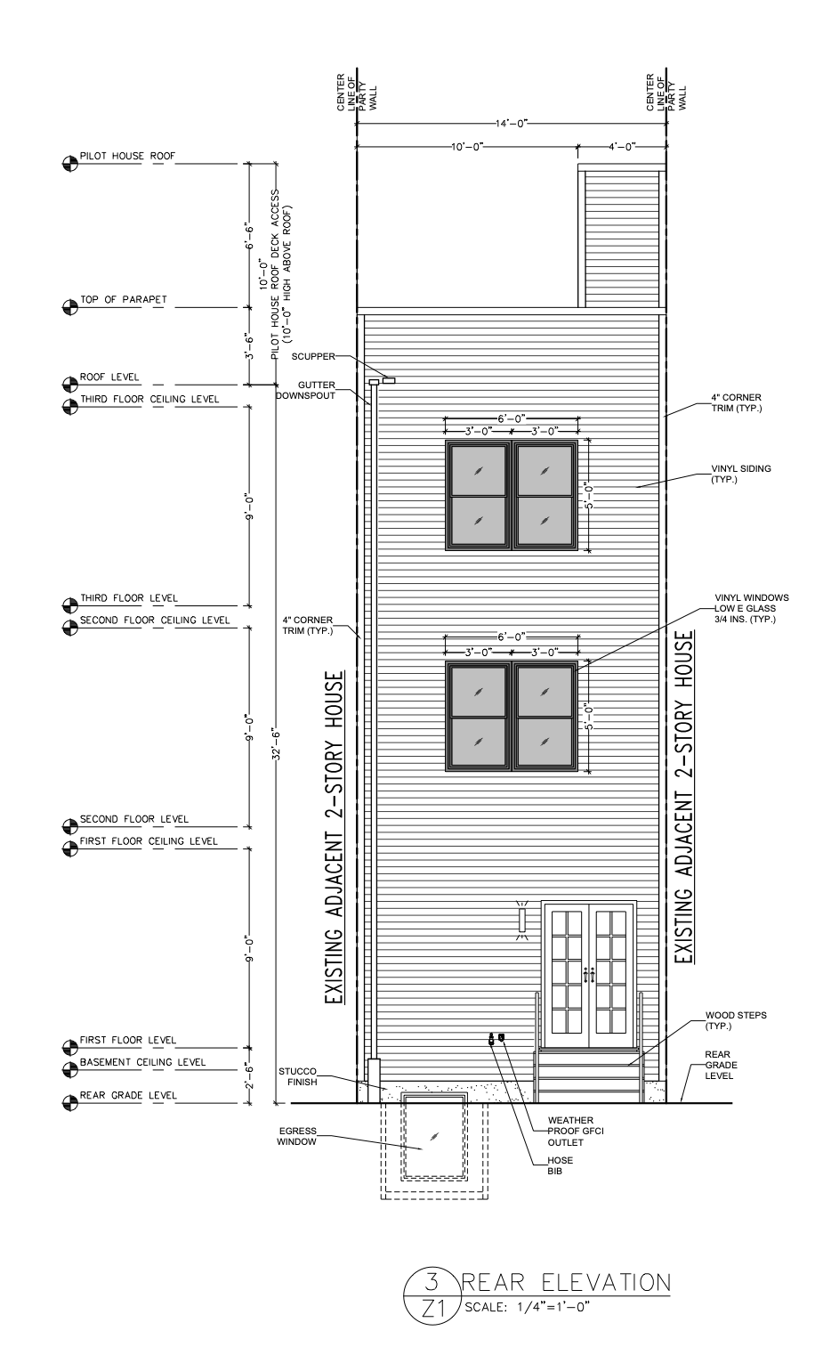 1528 South LeCount Street Rear Elevation