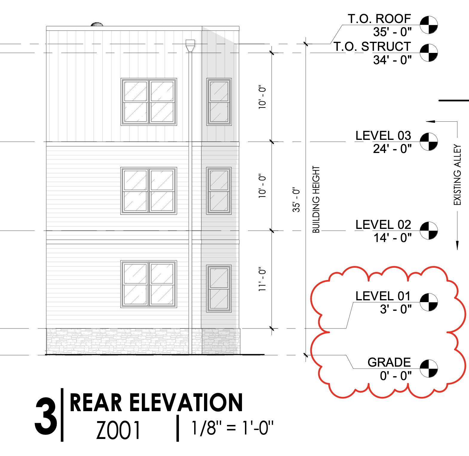324 North 63rd Street Rear Elevation