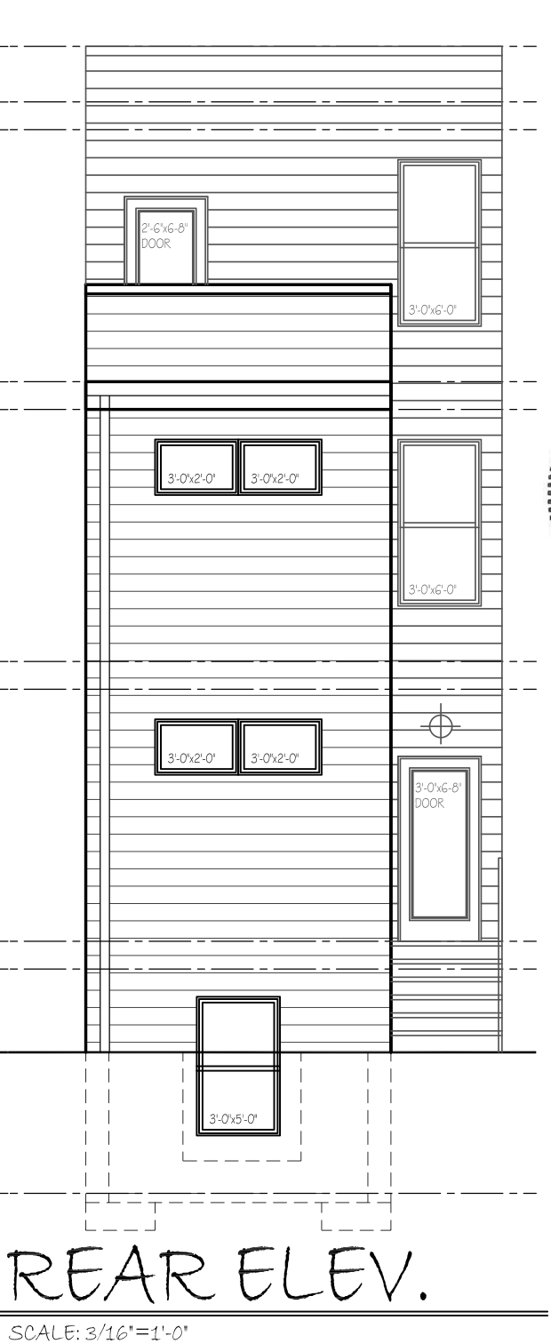 3764 North 10th Street Rear Elevation