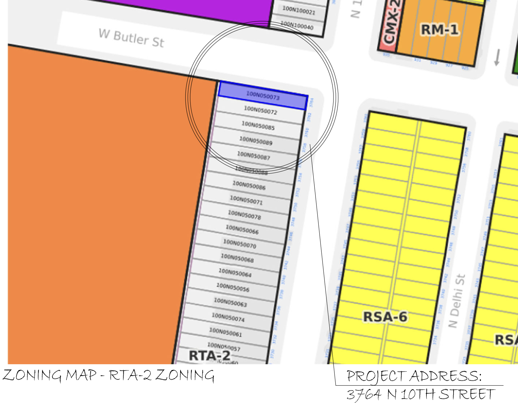 3764 North 10th Street Site Map