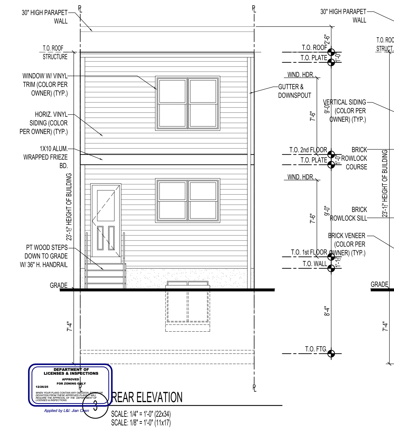 2445 North 6th Street Rear Elevation