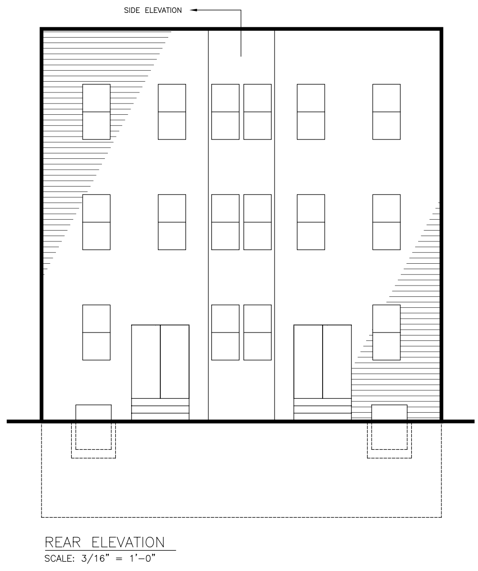3533 North 16th Street Rear Elevation