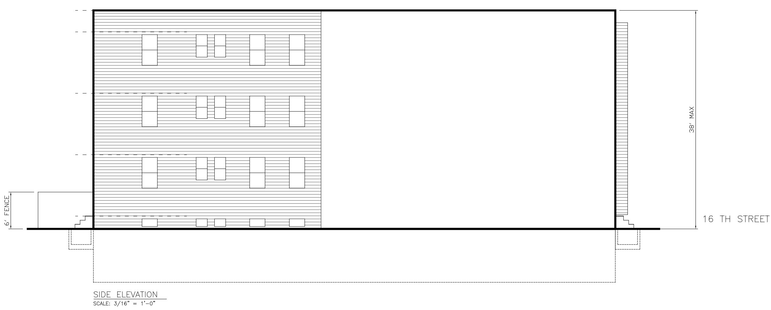 3533 North 16th Street Side Elevation