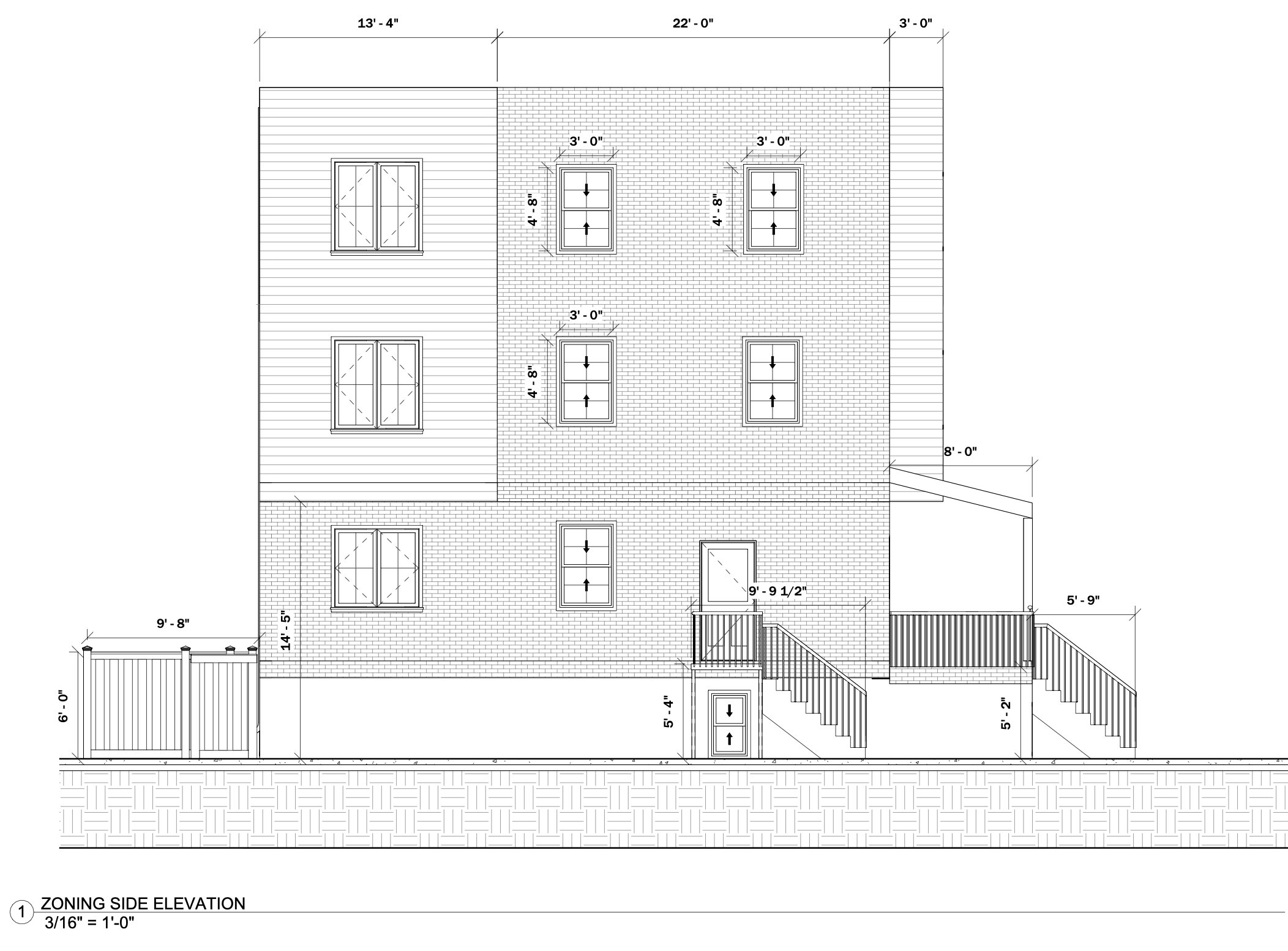 3745 L Street Side Elevation