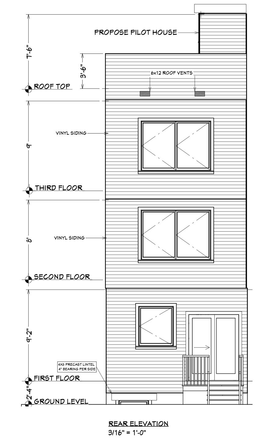 3921 Reno Street Rear Elevation