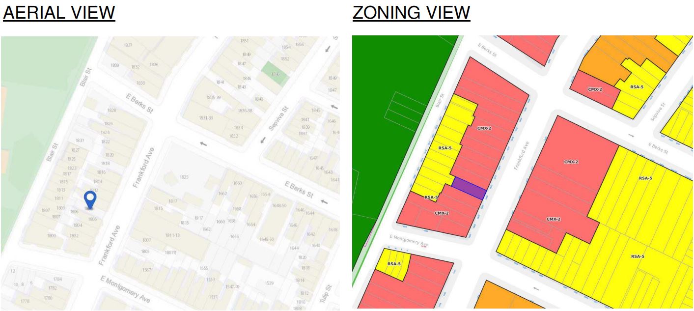 1808 Frankford Avenue Location Maps