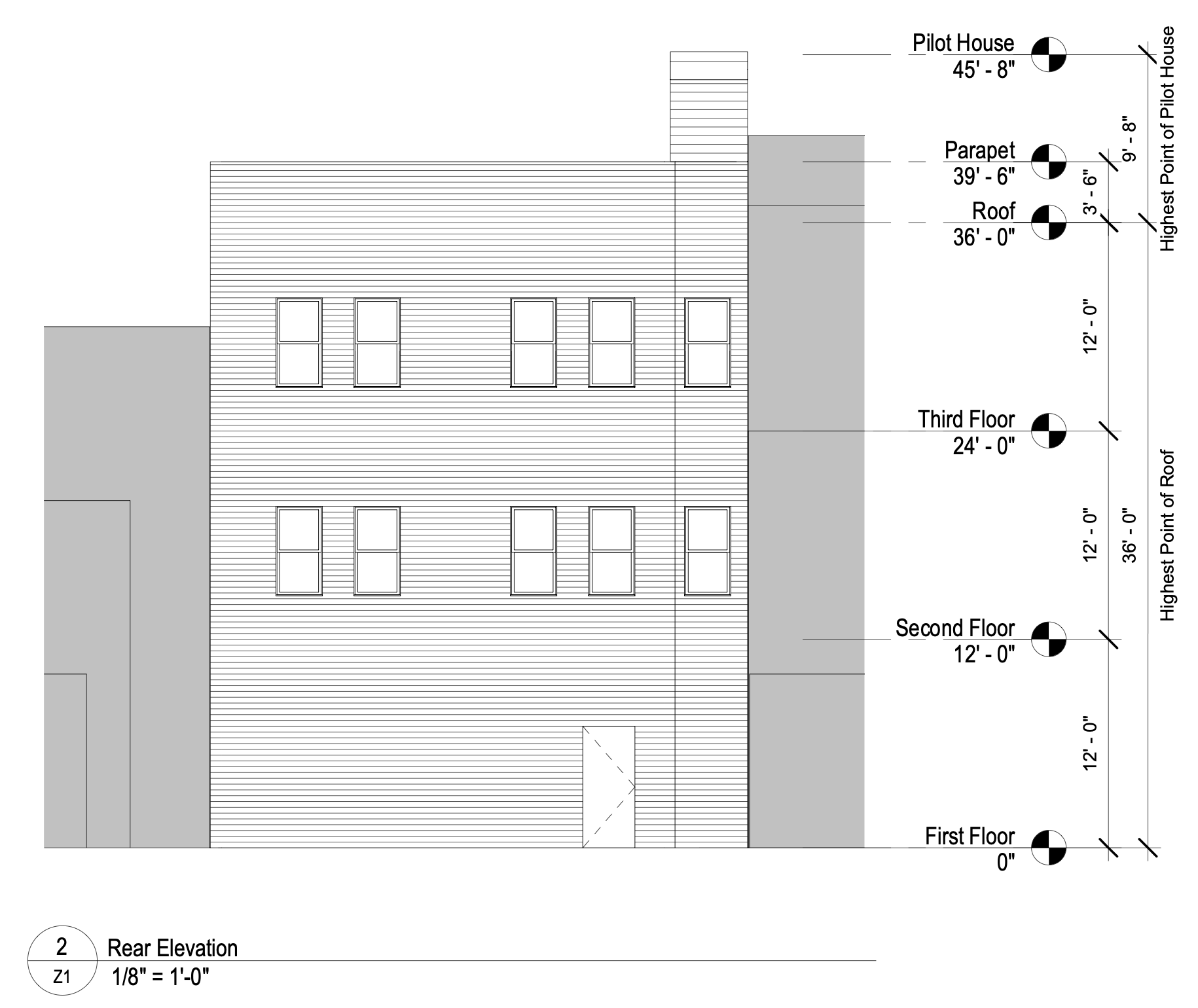 2225-27 Frankford Avenue Rear Elevation