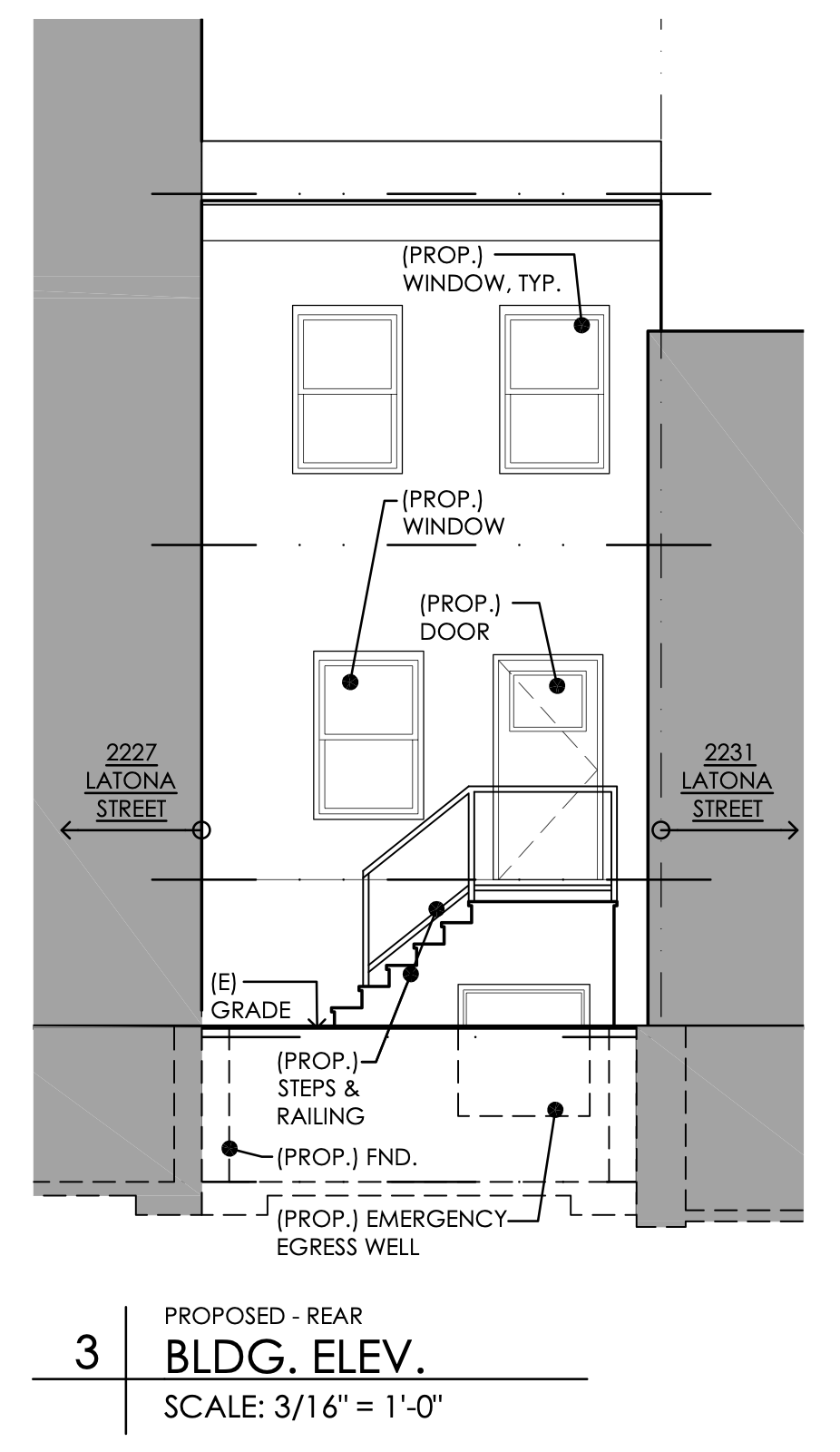 2229 Latona Street Rear Elevation