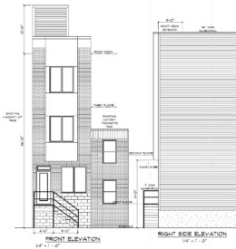2323 Mutter Street, Philadelphia. Proposed building elevations. Credit: Here's The Plan, LLC via a zoning permit submitted to the City of Philadelphia.