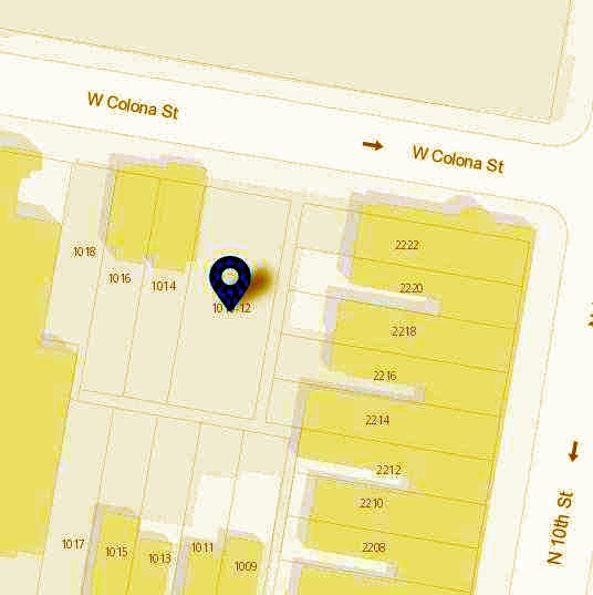1010 West Colona Street, Philadelphia. Project map. Credit: Plato Studio via a zoning permit submitted to the City of Philadelphia.