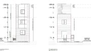 1419 South 49th Street, Philadelphia. Proposed front and rear building elevations. Credit: JT Ran Expediting via a zoning permit submitted to the City of Philadelphia.