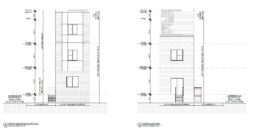 1419 South 49th Street, Philadelphia. Proposed front and rear building elevations. Credit: JT Ran Expediting via a zoning permit submitted to the City of Philadelphia.