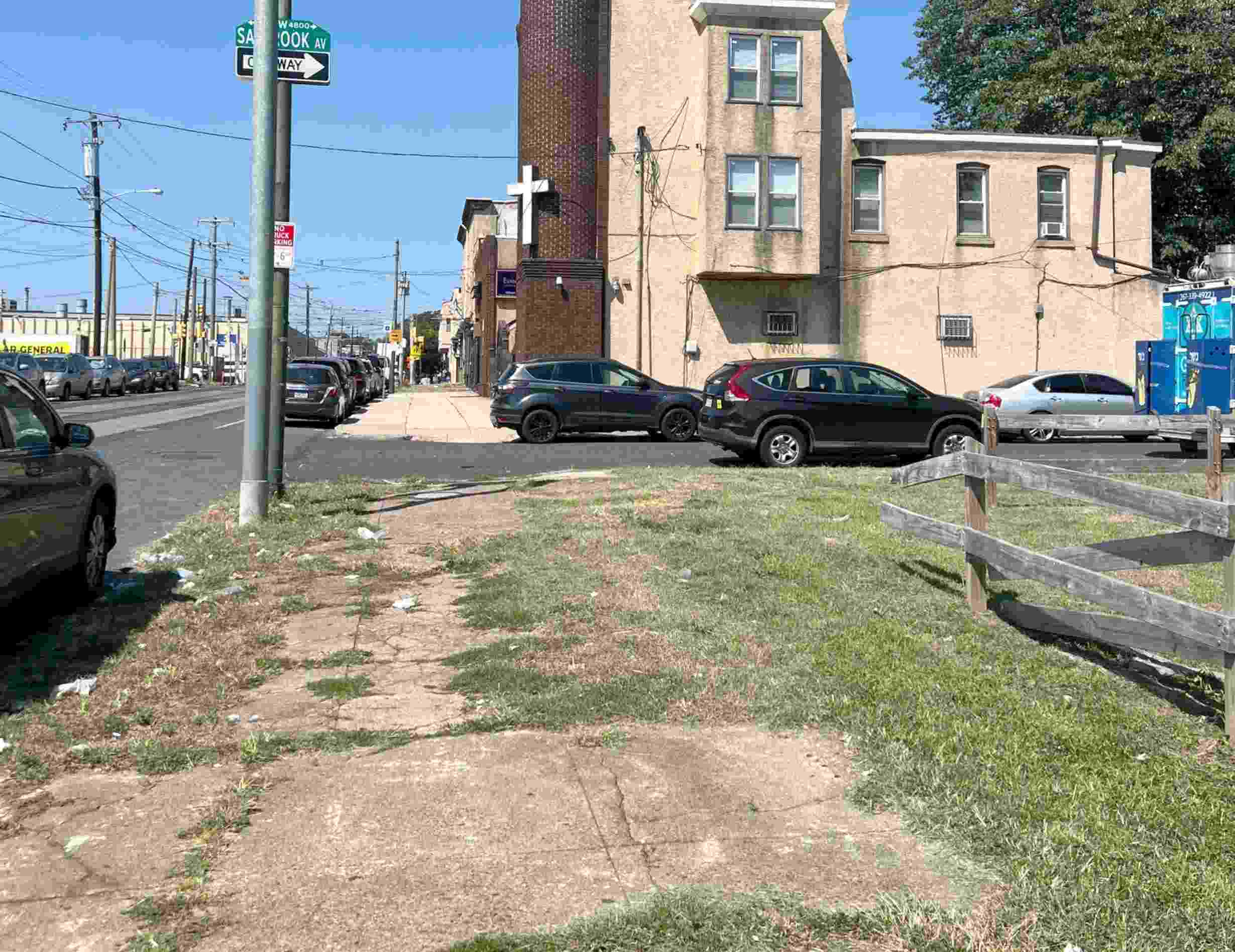1419 South 49th Street, Philadelphia. Site conditions prior to redevelopment. Credit: JT Ran Expediting via a zoning permit submitted to the City of Philadelphia.