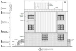 1601 South Taylor Street, Philadelphia. Proposed side building elevation. Credit: Philly Plans via a zoning permit submitted to the City of Philadelphia.