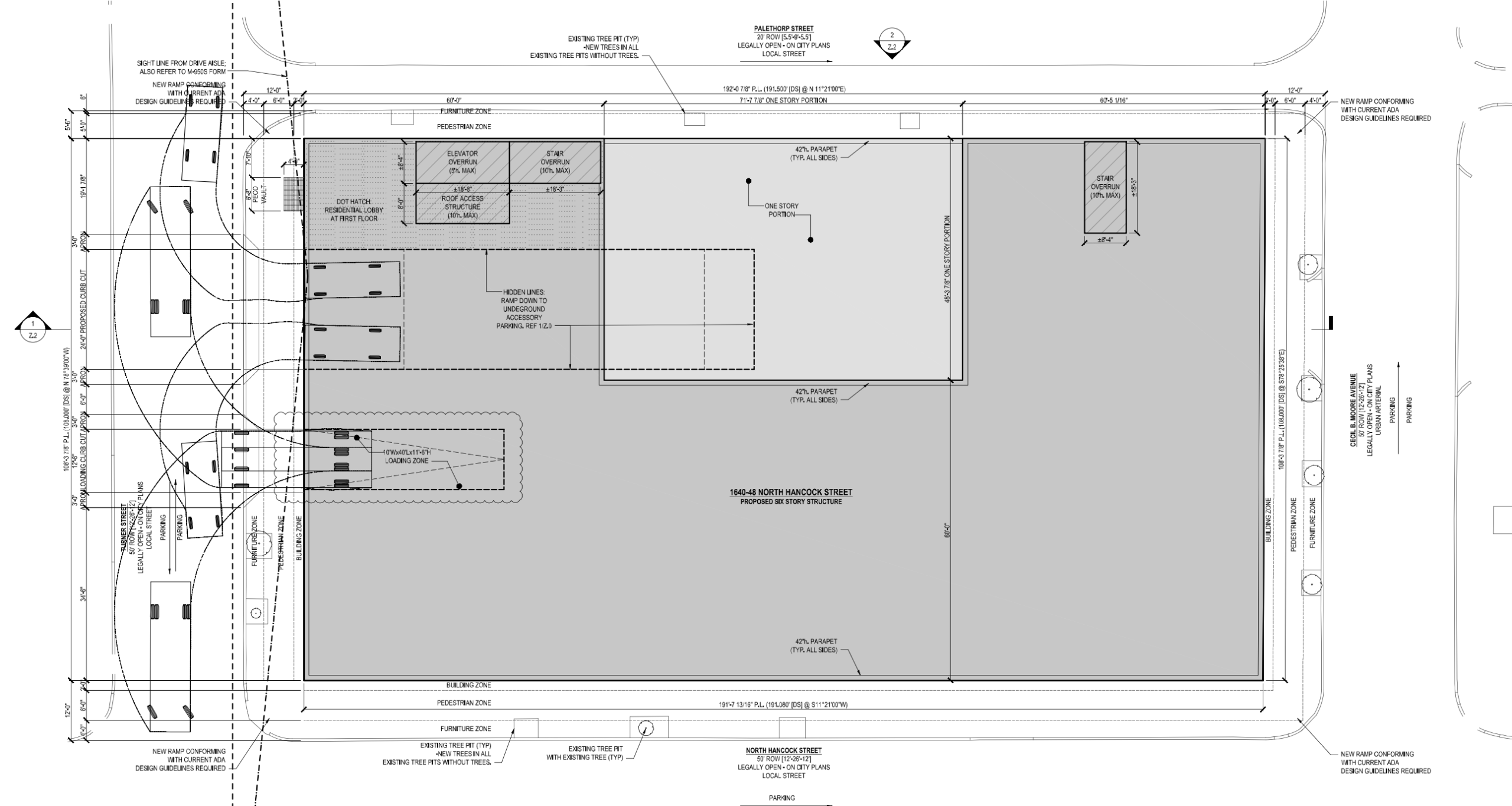 1640-48 North Hancock Street Site Plan