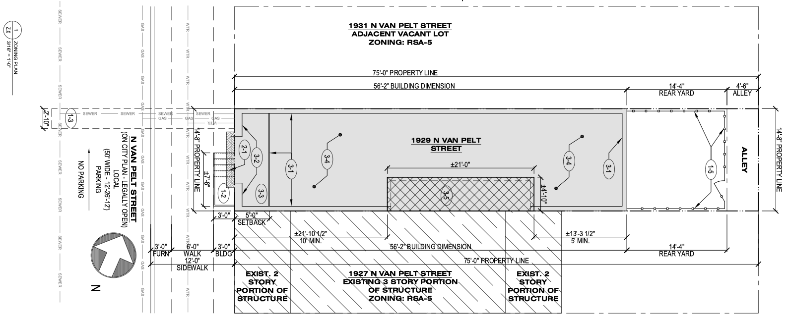 1929 North Van Pelt Street Plan