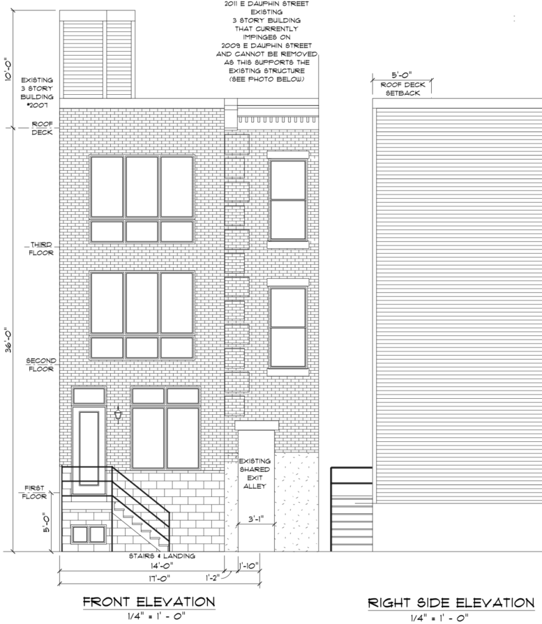 2009 East Dauphin Street Elevations
