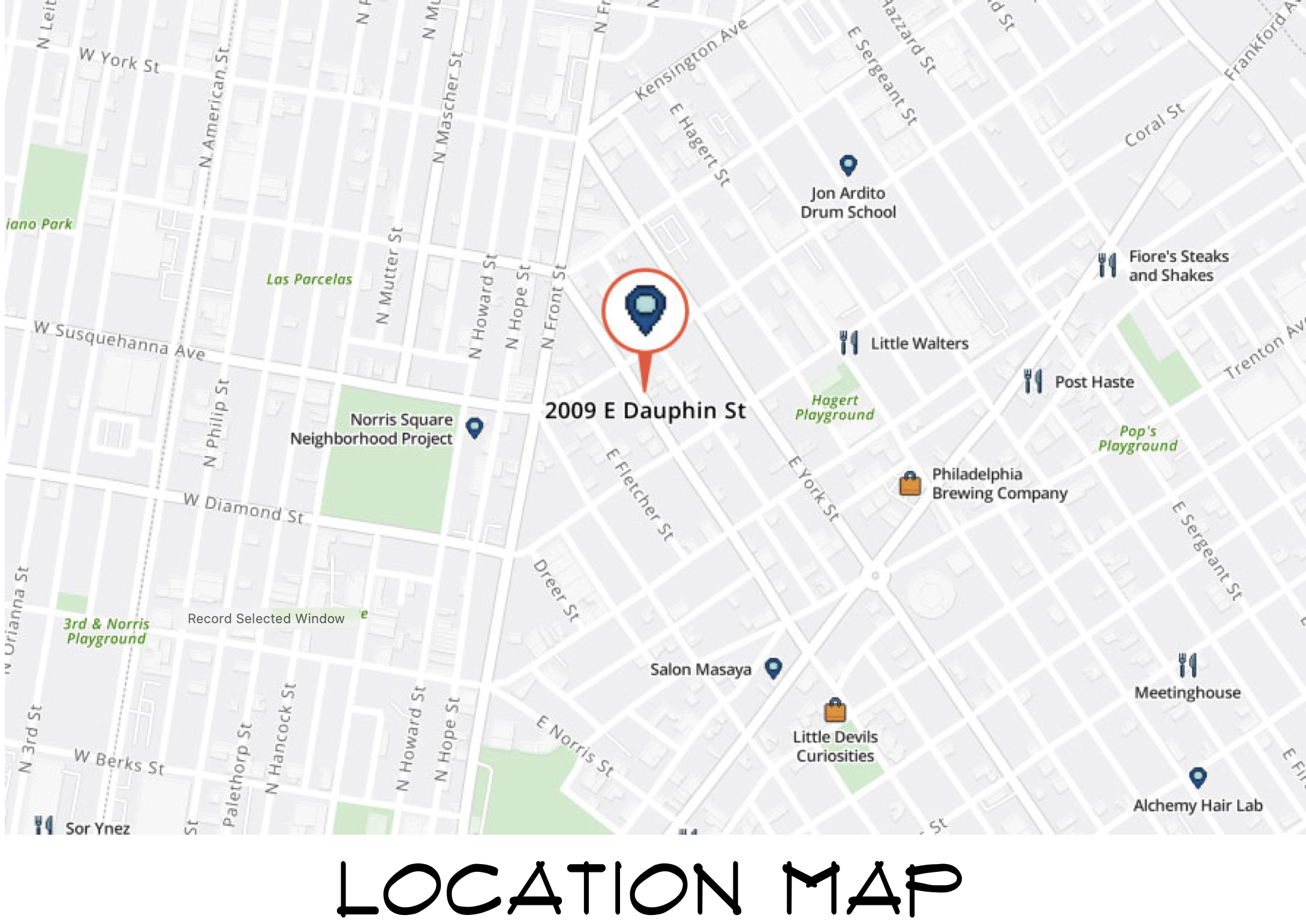 2009 East Dauphin Street Location Map