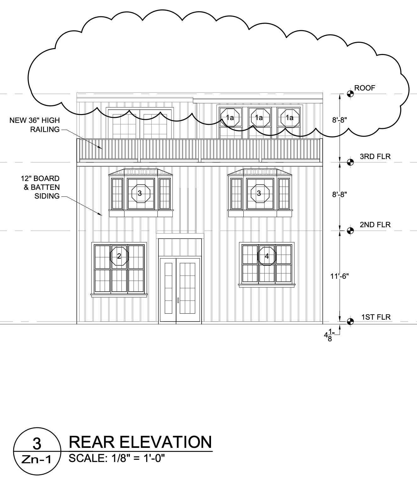 2027 Brandywine Street Rear Elevation