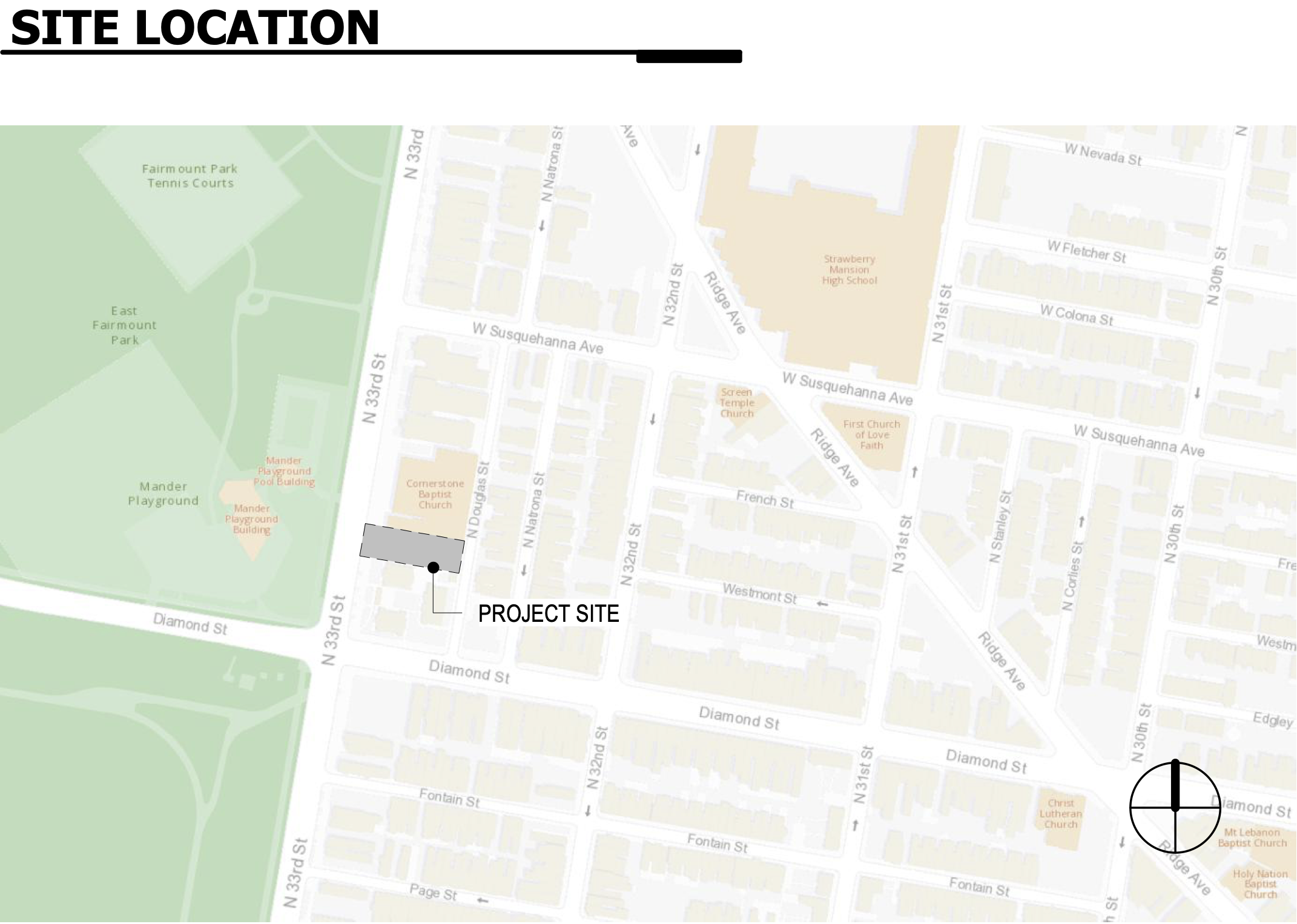2111-13 North 33rd Street Location Map