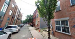 2127 Kimball Street, Philadelphia. Site conditions prior to redevelopment. Credit: Gnome Architects via a zoning permit submitted to the City of Philadelphia.