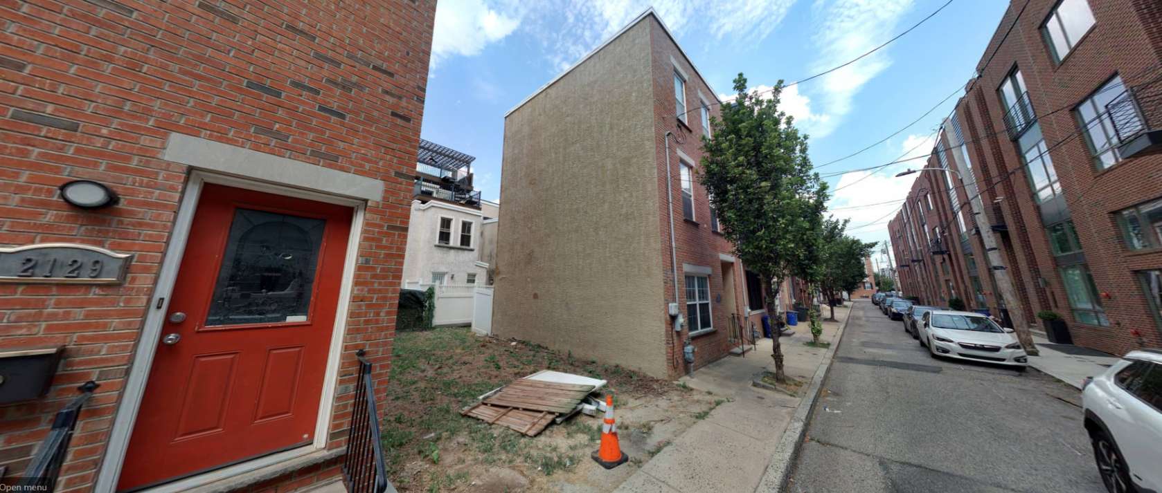 2127 Kimball Street, Philadelphia. Site conditions prior to redevelopment. Credit: Gnome Architects via a zoning permit submitted to the City of Philadelphia.