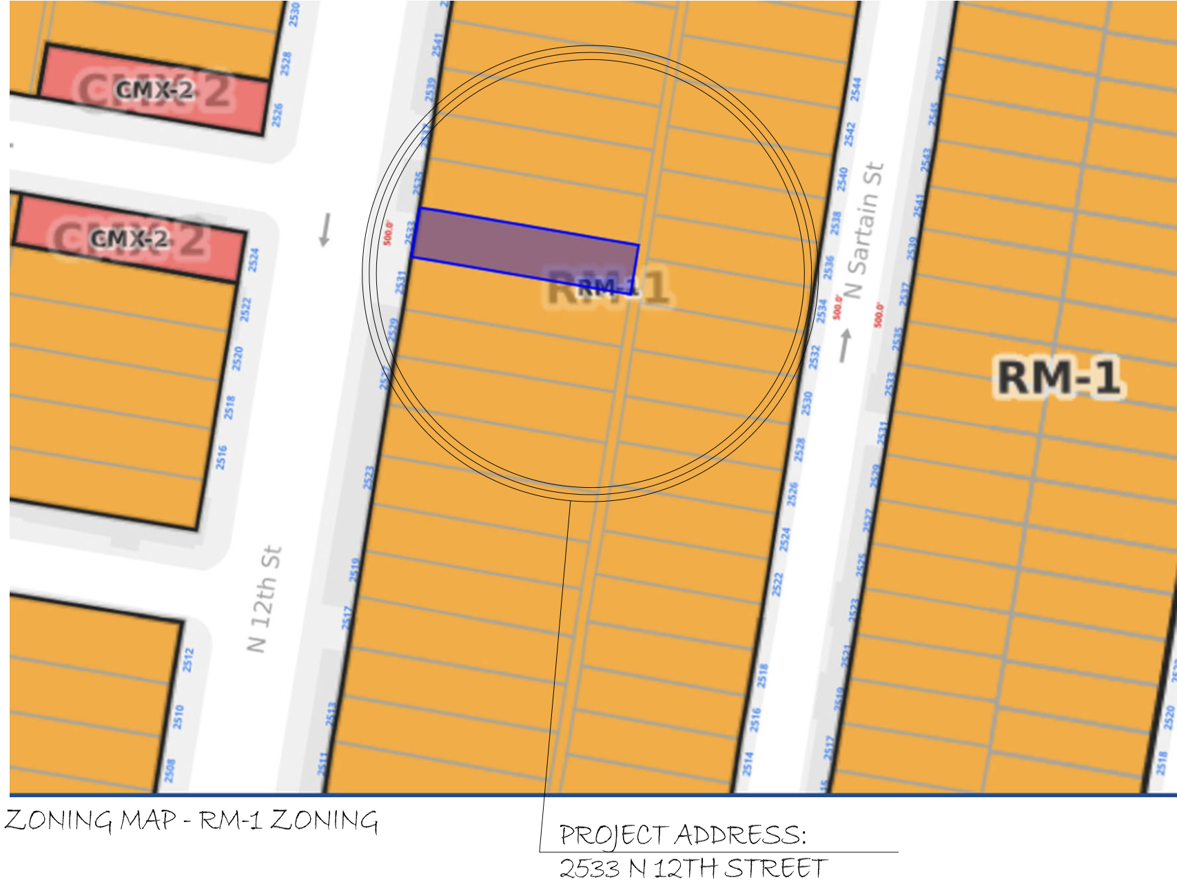 2533 North 12th Street Location