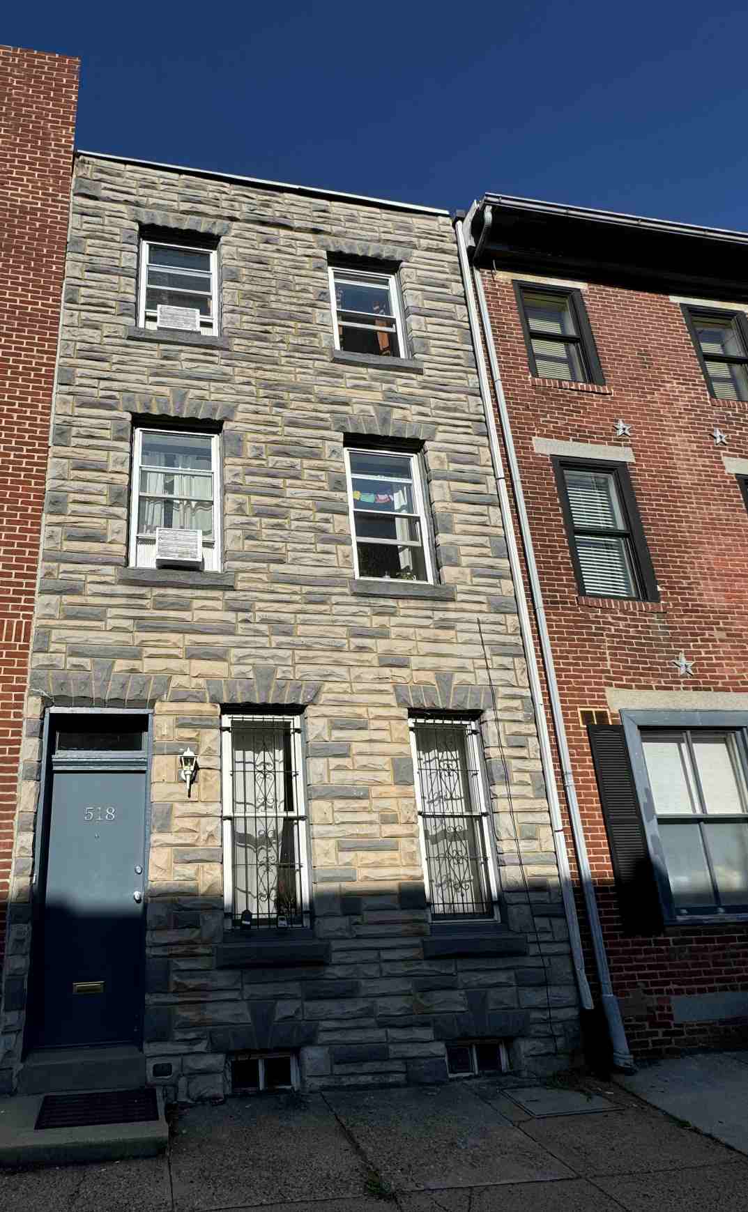 518 South 17th Street, Philadelphia. Site conditions prior to redevelopment, featuring the building slated for demolition. Looking west. Credit: A2 Design Group via a zoning permit submitted to the City of Philadelphia.