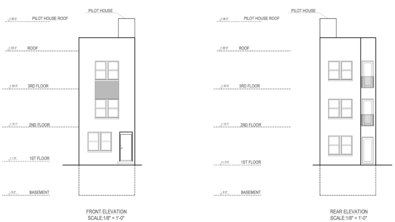 613 West York Street Site Elevations