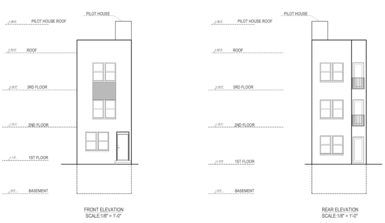 613 West York Street Site Elevations