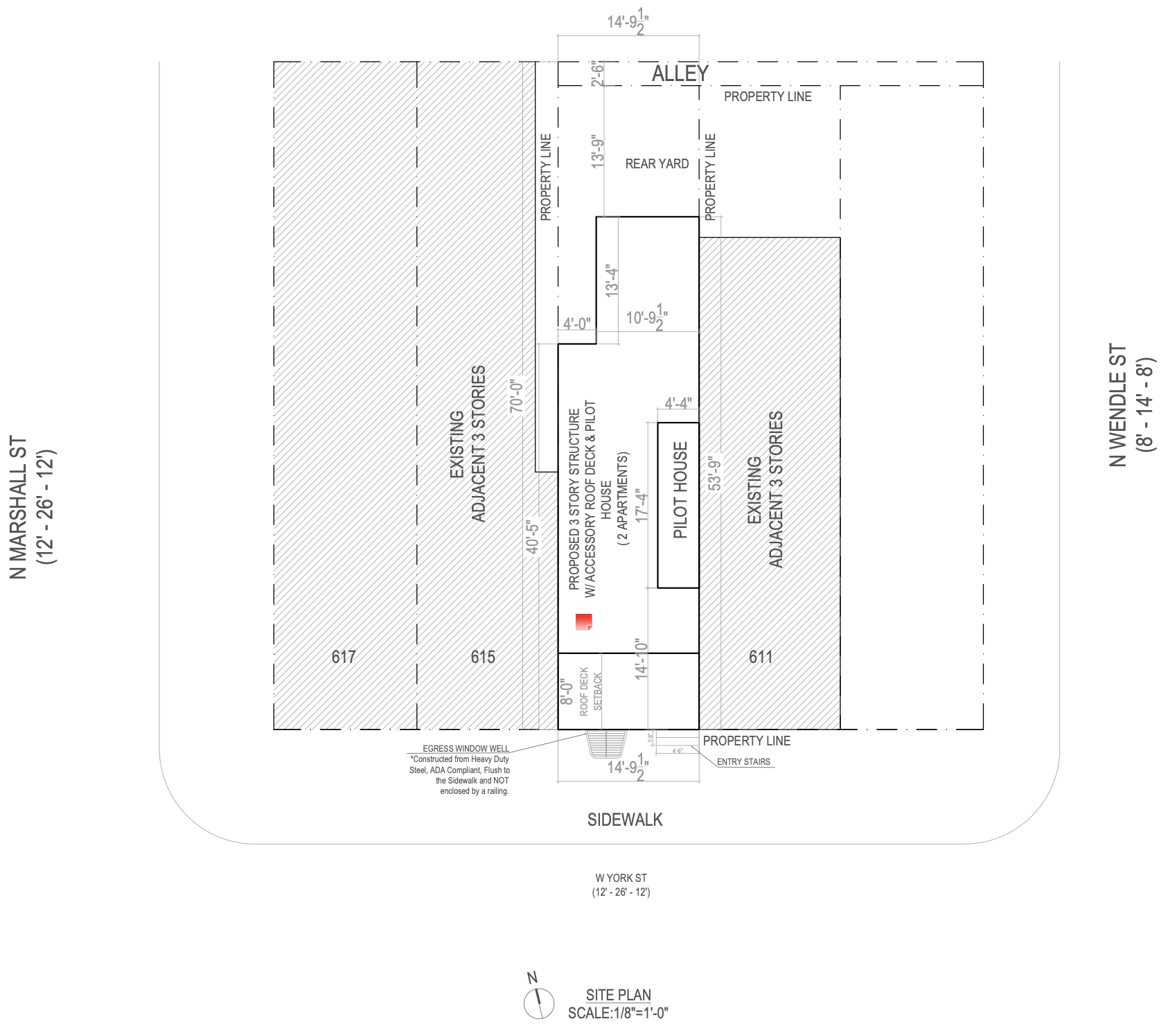 613 West York Street Site Plan