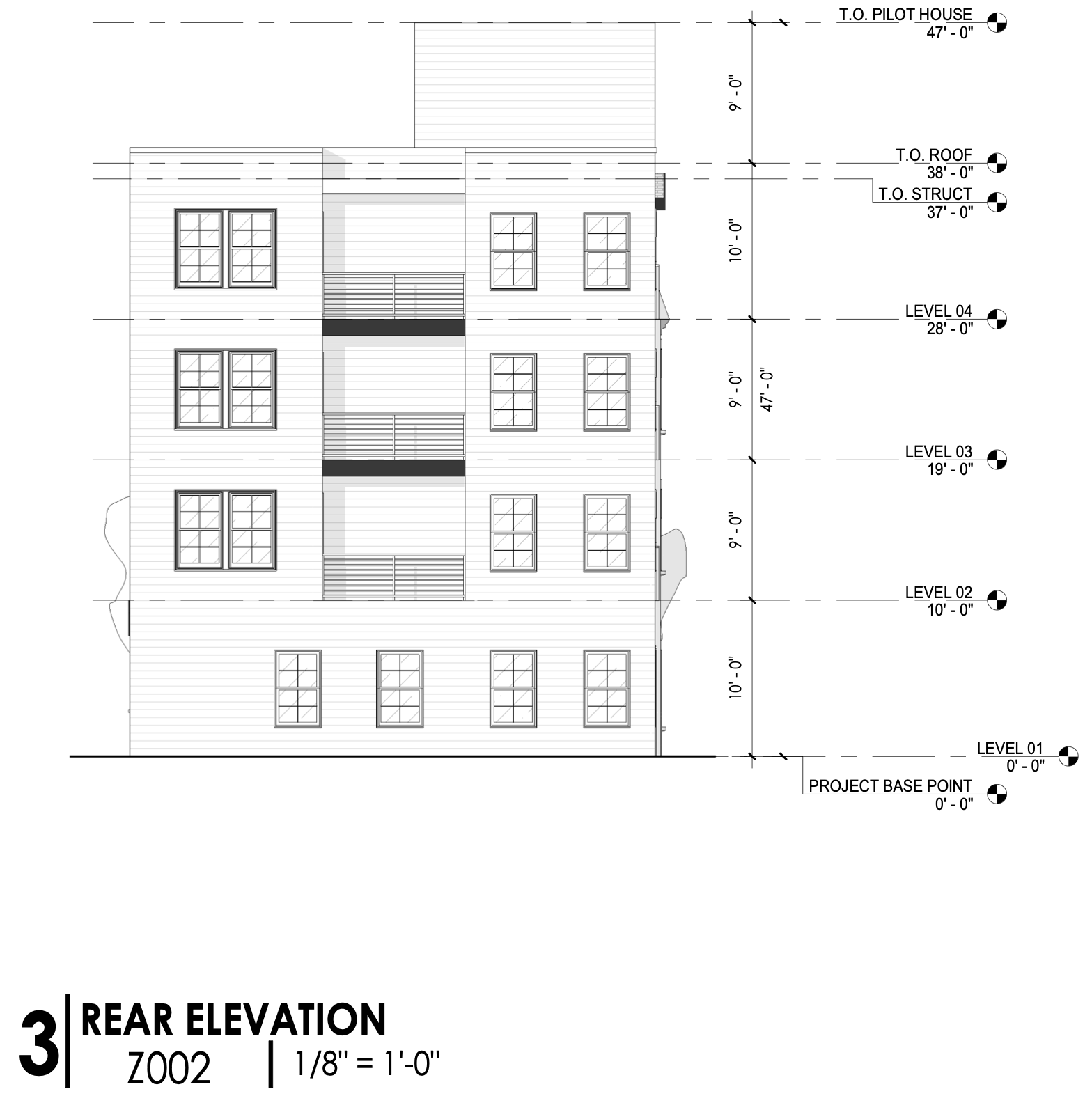 716 North 43rd Street Rear Elevation