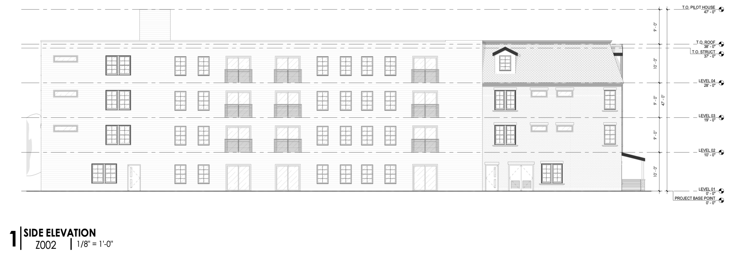 716 North 43rd Street Side Elevation
