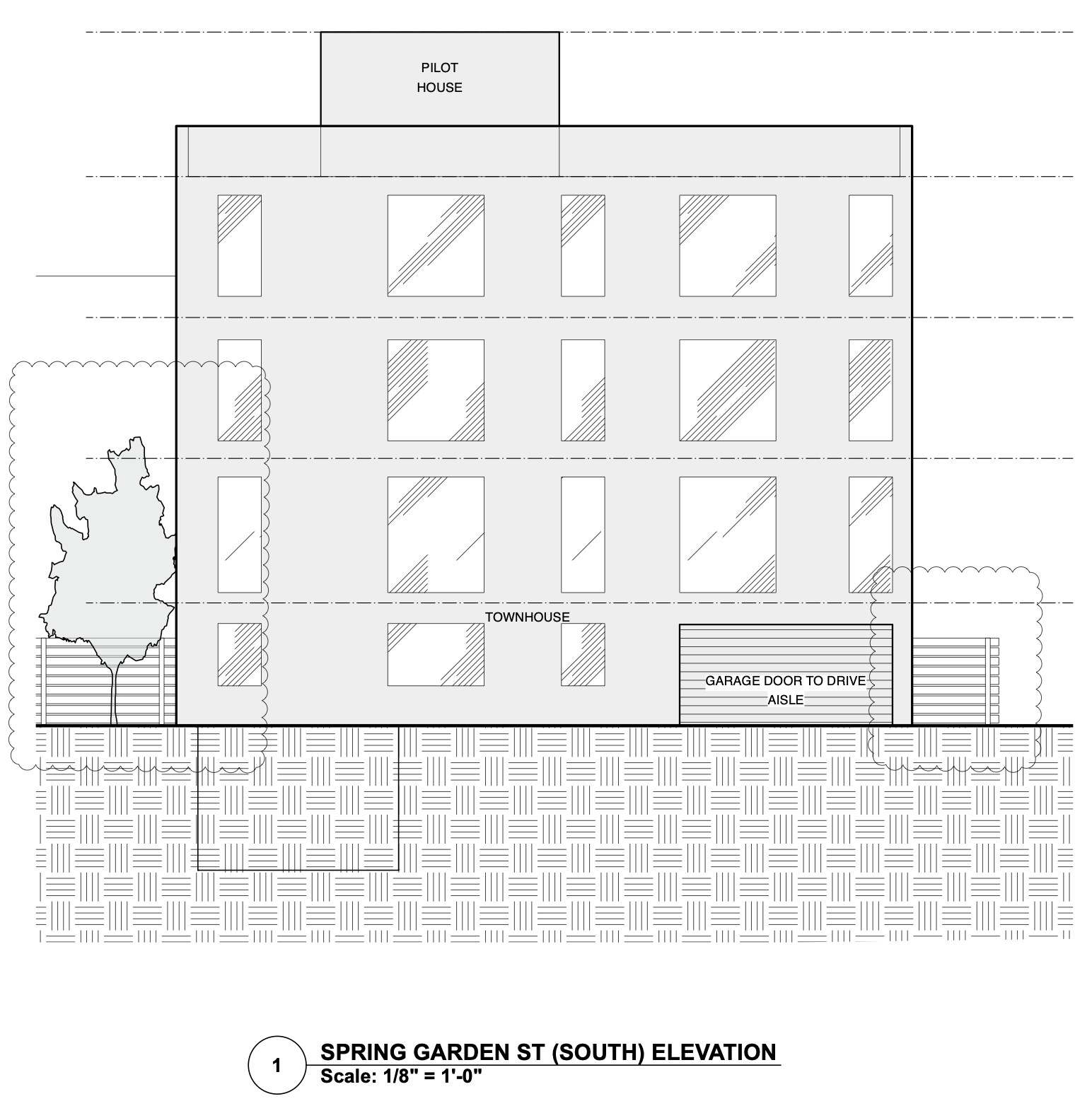 2115-19 Spring Garden Street South Elevation