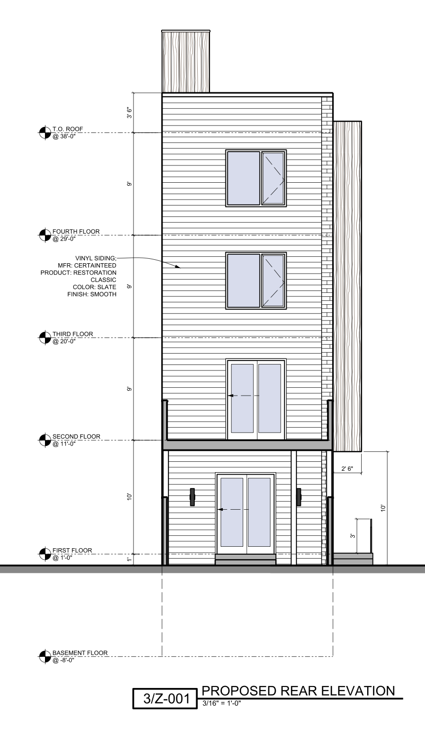 2457 North 2nd Street Rear Elevation