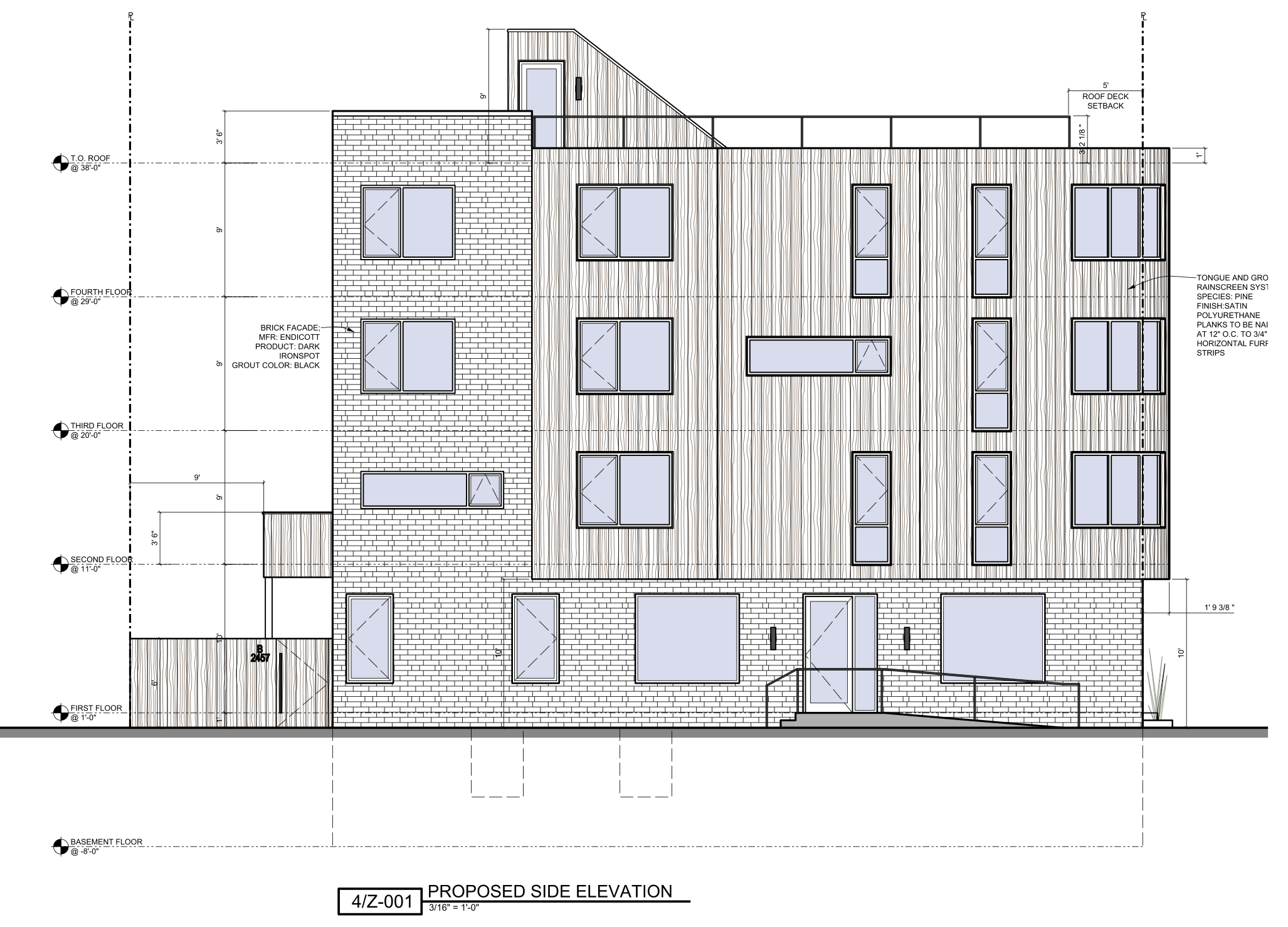 2457 North 2nd Street Side Elevation