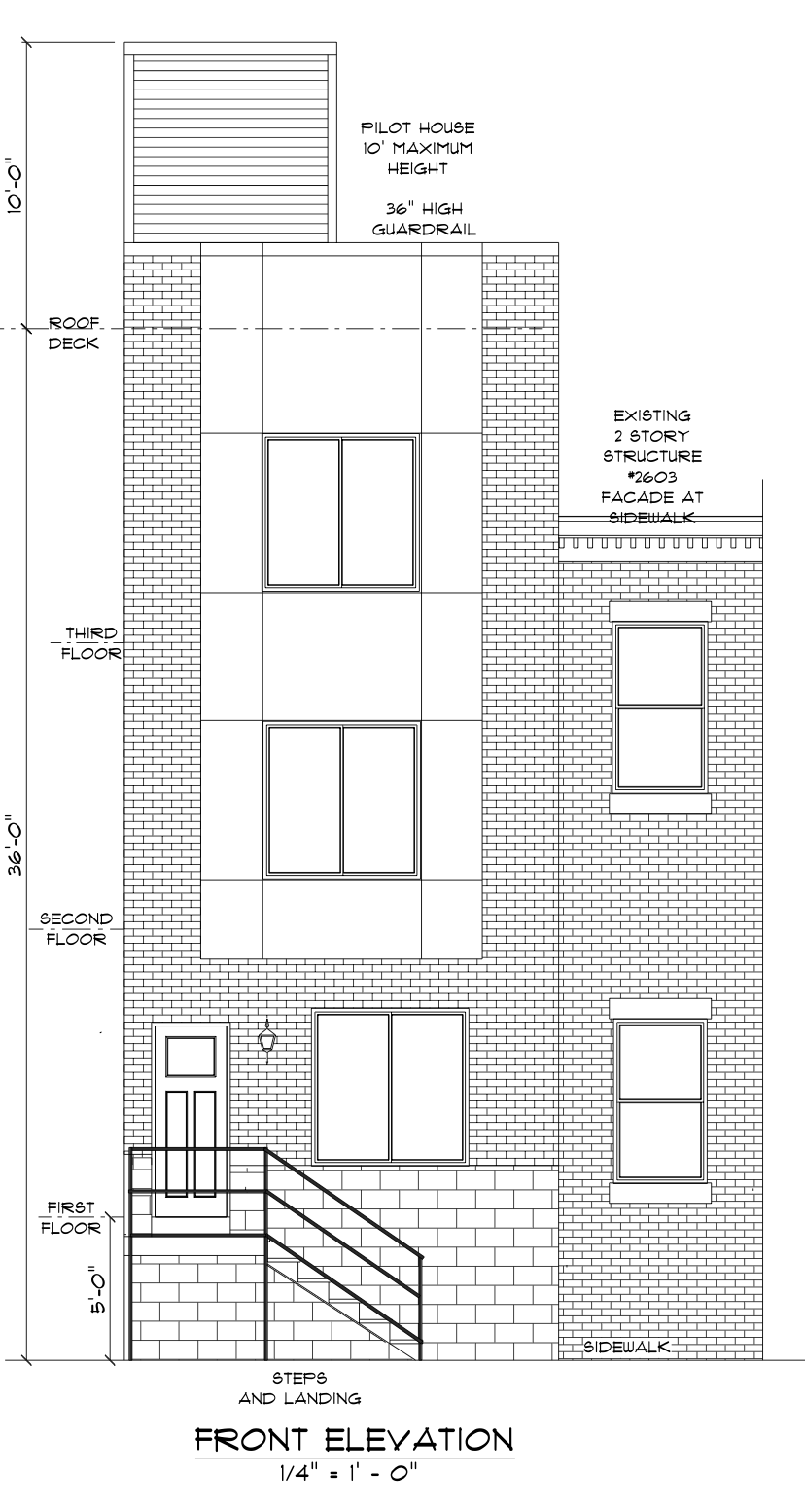 2605 Reed Street Front Elevation