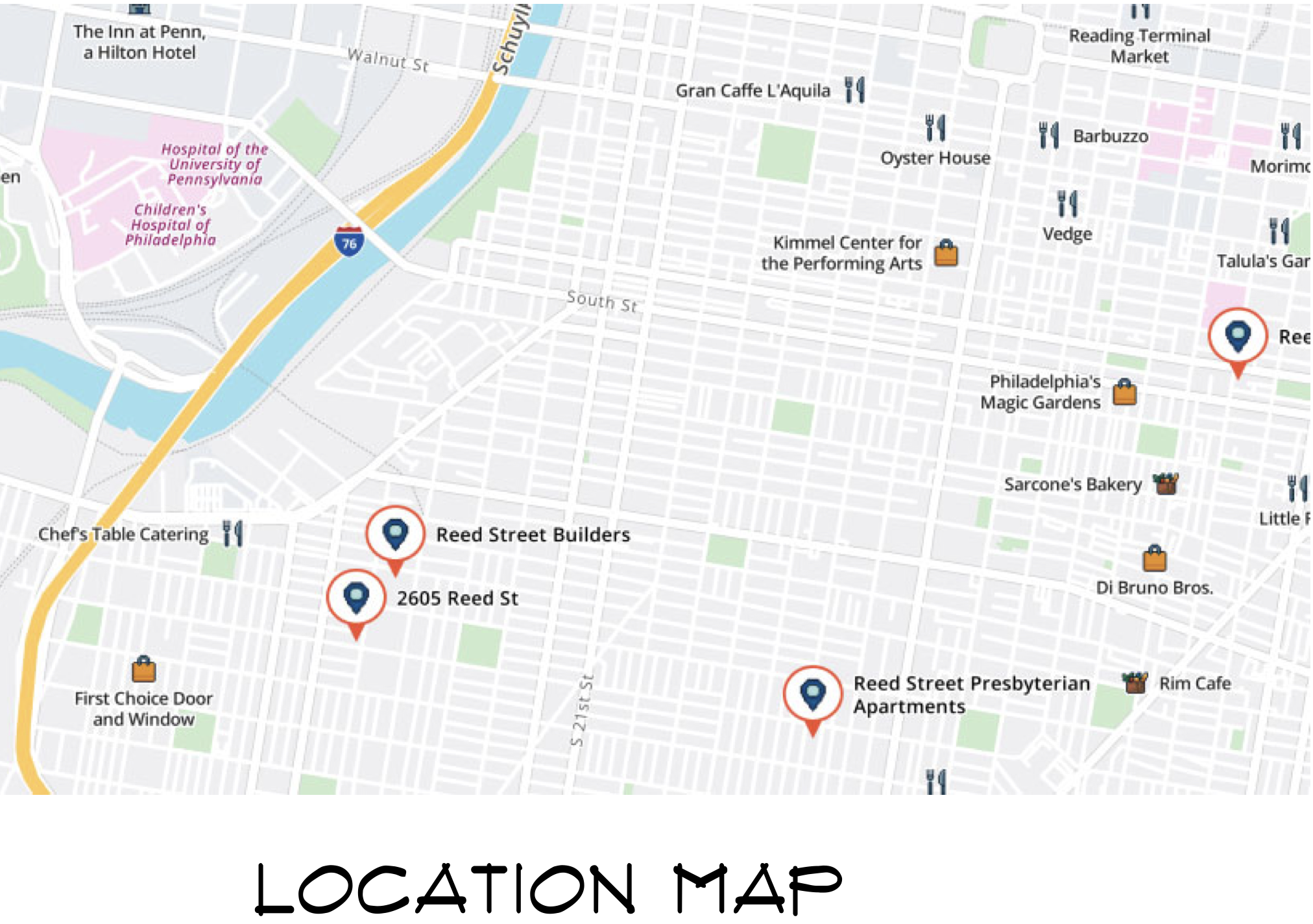 2605 Reed Street Location Map