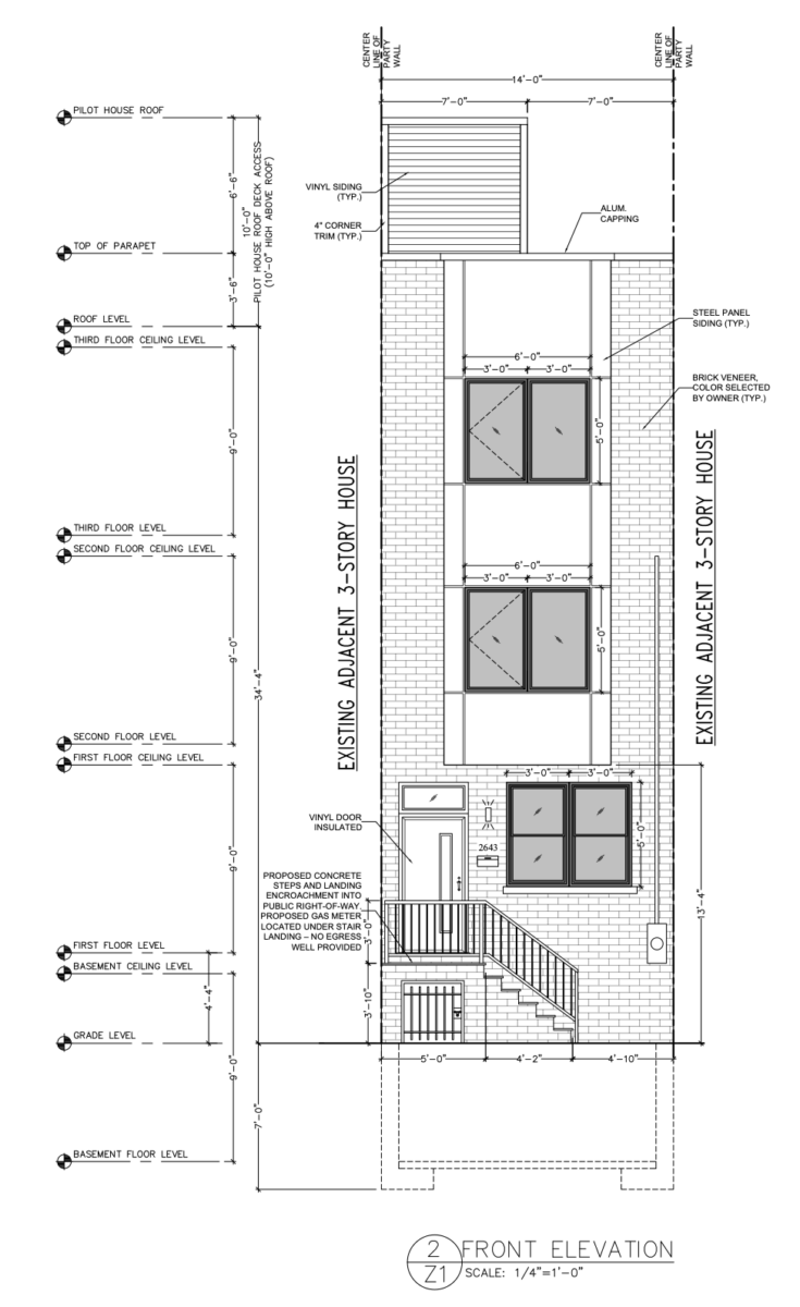 2643 Latona Street Front Elevation