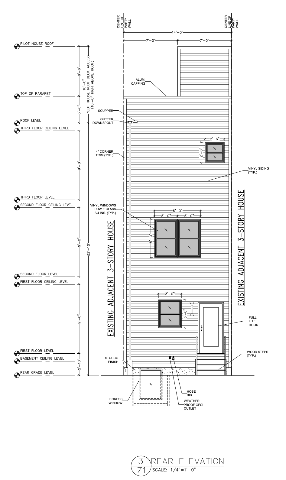 2643 Latona Street Rear Elevation